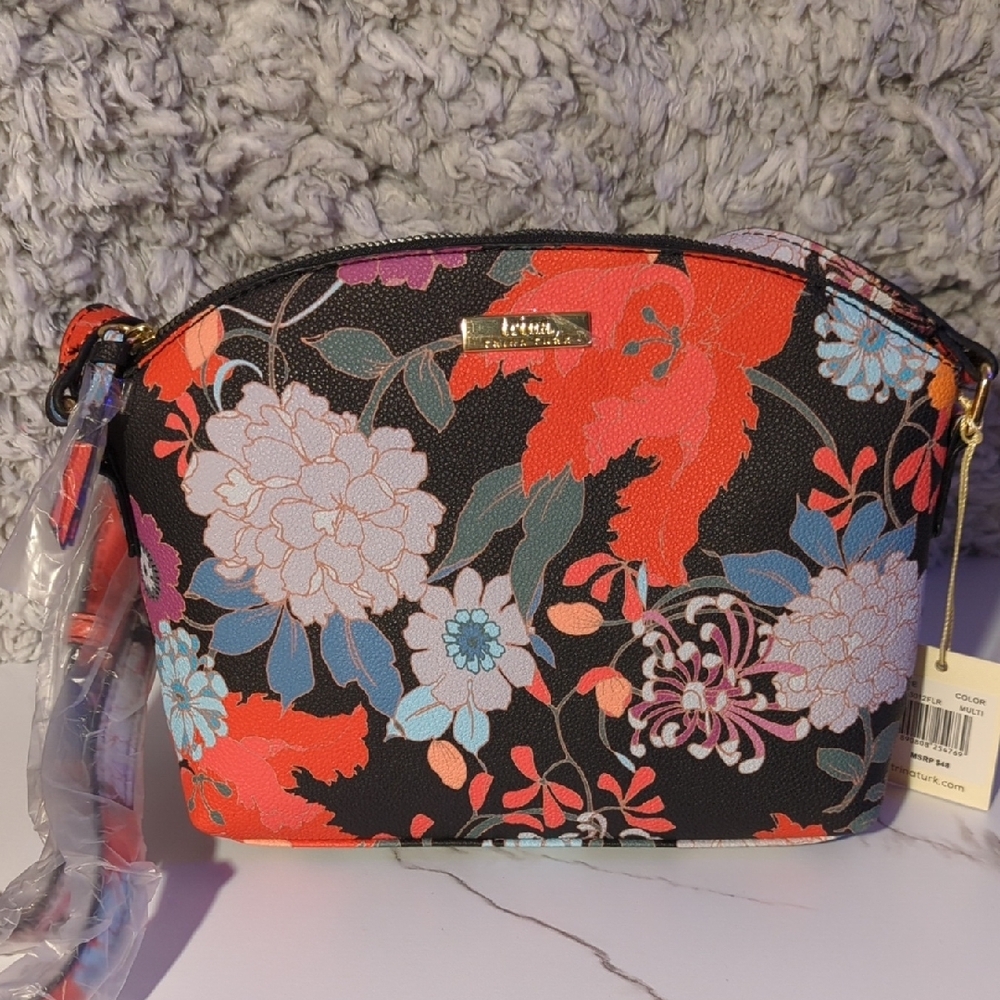 Trina Turk Crossbody Bag Black and Red Chic Design
